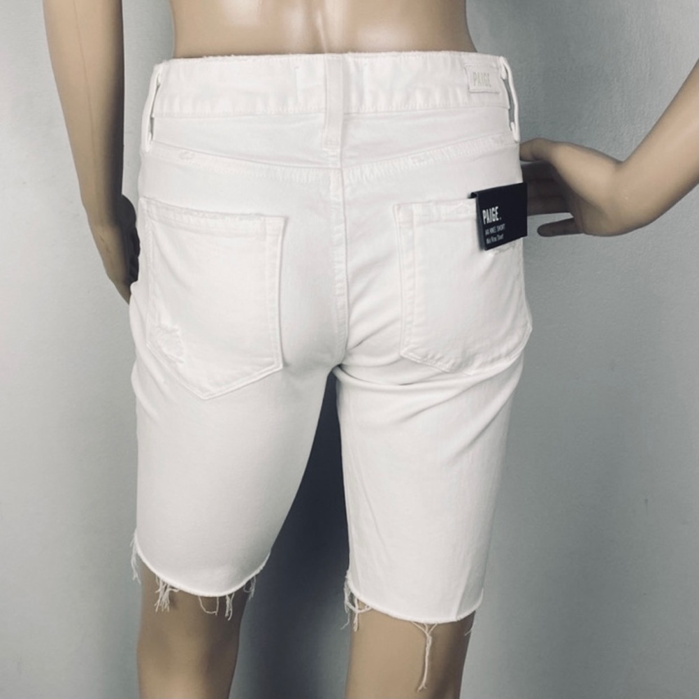 NEW PAIGE DISTRESSED BERMUDA SHORTS - Picture 7 of 8